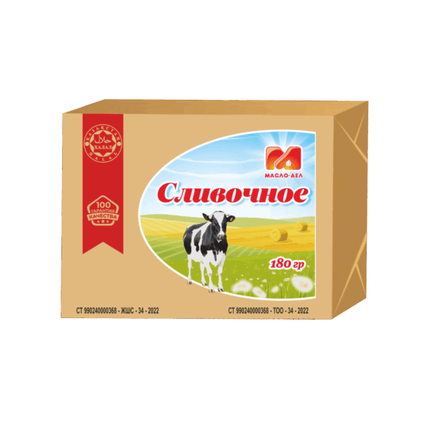 Масло спред сливочное в упаковке, вкусный молочно-сливочный продукт